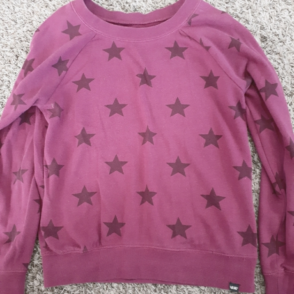 Vans XS fuscia pink star sweatshirt